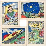 KELLOGG'S "TOM CORBETT SPACE CADET" PREMIUM TRADING CARDS PROTOTYPE ORIGINAL ART LOT.