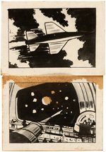 KELLOGG'S "TOM CORBETT SPACE CADET" PREMIUM TRADING CARDS PROTOTYPE ORIGINAL ART LOT.