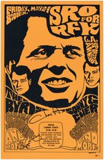 "SRO FOR RFK" 1968 ROBERT KENNEDY CAMPAIGN ROCK CONCERT POSTER SIGNED BY TWO MEMBERS OF THE BYRDS.