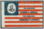 SUPERB STEPHEN DOUGLAS 1860 PORTRAIT FLAG HAKE #3004.