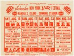 "SCHAEFER NEW YORK JAZZ FESTIVAL" HANDBILL WITH ARETHA FRANKLIN & OTHERS.