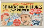 "ROY ROGERS 3D PICTURES" SUGAR CRISP PREMIUM SIGNS & CEREAL BOX PANEL PROTOTYPES.