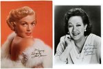 JAMES CAGNEY, LAUREN BACALL, DOROTHY LAMOUR & LANA TURNER SIGNED PHOTO LOT.