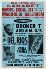 "NEW YEAR'S EVE CABARET" CONCERT POSTER FEATURING BOOKER T & THE M.G.'S.