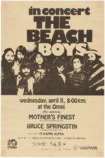 RARE BEACH BOYS WITH BRUCE SPRINGSTEEN "SPRINGSTIN" POSTER 1973 AT THE OMNI IN ATLANTA GEORGIA.