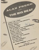 ALAN FREED "THE BIG BEAT" MULTI-SIGNED 1958 PROGRAM FEATURING JERRY LEE LEWIS & FRANKIE LYMON.