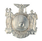 NYWF 39 CAP BADGE WITH STATE SEAL.