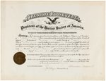 THEODORE ROOSEVELT PRESIDENTIAL DOCUMENT SIGNED APPOINTING NEW HAMPSHIRE POSTMASTER.