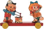 "SCRAPPY & MARGY" MUSICAL PULL TOY.