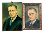 FDR PORTRAIT COLLECTION 1933-1944 INCLUDING FOUR LAMINATED ON WOOD.
