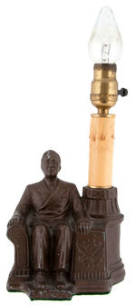 FDR SEATED “A NEW DEAL” CANDLESTICK STYLE RARE ELECTRIC LIGHT.