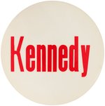 IMPOSING AND RARE 6" KENNEDY 1960 CAMPAIGN BUTTON.