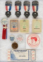 KENNEDY: COLLECTION OF 13 ARTIFACTS FROM THE 1960 LOS ANGELES, CA DEMOCRATIC NATIONAL CONVENTION.