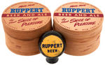 "RUPPERT BEER AND ALE" 1930s LOT INCLUDING FOAM SCRAPER HOLDER DISPLAY.