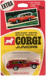 THE MONKEES "MONKEEMOBILE" CORGI JUNIOR ON CARD.