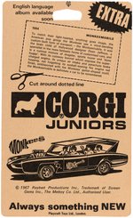 THE MONKEES "MONKEEMOBILE" CORGI JUNIOR ON CARD.