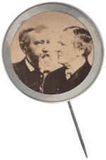 HARRISON AND MORTON 1888 CARDBOARD PHOTO JUGATE HAKE 3223 AS STUD BACK BUT THIS AS STICKPIN.