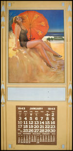 GENE PRESSLER SALESMAN'S SAMPLE PIN-UP CALENDAR.