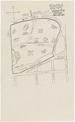 YIPPIE VINTAGE PHOTOCOPY ELABORATE PLANS FOR 1968 CHICAGO DEMOCRATIC CONVENTION PROTEST.