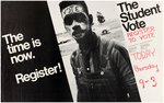 "THE TIME IS NOW REGISTER!" POSTER FEATURING ICONIC CIVIL RIGHTS PHOTO FROM SELMA MARCH.