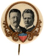 SCARCE ROOSEVELT/LA FOLLETTE 1904 COATTAIL BUTTON.