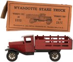 WYANDOTTE STAKE TRUCK WITH SCARCE BOX.