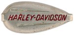 "HARLEY-DAVIDSON" FIGURAL MOTORCYCLE GAS TANK BADGE C. 1941.