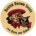 "BUSTER BROWN SHOES FOR BOYS AND GIRLS" C. 1920 POCKET MIRROR.