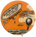 HISTORIC SOUVENIR BUTTON FROM "AVIATION CONTEST/LOS ANGELES/1910".
