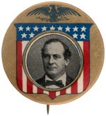 LOVELY BRYAN PATRIOTIC SHIELD MOTIF PORTRAIT BUTTON.