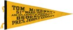 JOHN F. KENNEDY "TOM McHENRY'S 51ST WARD" RARE "AGENTS OF DEMOCRACY" PHILADELPHIA PENNANT.