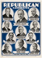 HOOVER/CURTIS 1928 MINNESOTA MULTIGATE COATTAIL POSTER.