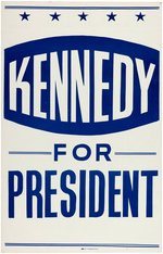 BOLD "KENNEDY FOR PRESIDENT" CARDBOARD POSTER.