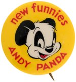 "NEW FUNNIES - ANDY PANDA" COMIC BOOK CLUB PREMIUM BUTTON.