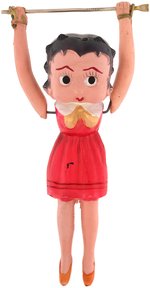 BETTY BOOP "BETTY'S ACROBAT" BOXED CELLULOID WIND-UP TRAPEZE TOY.