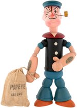 POPEYE WOOD & COMPOSITION JOINTED CHEIN DOLL ("POPEYE'S SEA BAG" VARIETY).