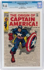 "CAPTAIN AMERICA" #109 JANUARY 1969 CGC 9.6 NM+ BOSTON PEDIGREE.