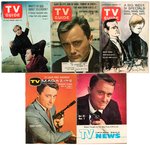 "THE MAN FROM U.N.C.L.E." REGIONAL & NATIONAL TV GUIDE & FACTORY-SEALED REEL-TO-REEL TAPE LOT.