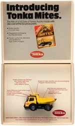 "TONKA MITES" RETAILER'S PROMOTIONAL BOXED DUMP TRUCK & 40th ANNIVERSARY PEN.