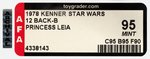 "STAR WARS - PRINCESS LEIA ORGANA" 12 BACK-A AFA 95 MINT.