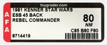 "STAR WARS: THE EMPIRE STRIKES BACK - REBEL COMMANDER" 45 BACK AFA 80 NM.