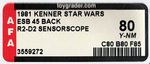 "STAR WARS: THE EMPIRE STRIKES BACK - R2-D2 (SENSORSCOPE) 45 BACK AFA 80 Y-NM.