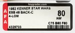 "STAR WARS: THE EMPIRE STRIKES BACK - 4-LOM" 48 BACK-C AFA 80 NM.