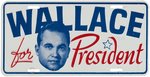 GEORGE WALLACE COLLECTION OF FIVE LICENSE PLATES FROM THE 1968 CAMPAIGN.