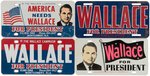 GEORGE WALLACE COLLECTION OF FIVE LICENSE PLATES FROM THE 1968 CAMPAIGN.