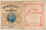 McKINLEY SHEET MUSIC AND SONGSTER THREE 1896 AND 1900 CAMPAIGN ITEMS.