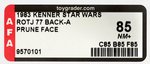 "STAR WARS: RETURN OF THE JEDI - PRUNE FACE" 77 BACK-A AFA 85 NM+.