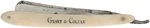 RARE "GRANT & COLFAX" SCRIMSHAWED BONE HANDLE 1868 CAMPAIGN STRAIGHT RAZOR.