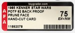 "STAR WARS: POWER OF THE FORCE - PRUNE FACE" 92 BACK PROOF CARD AFA 75 EX+/NM.