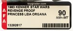 "STAR WARS: REVENGE OF THE JEDI - PRINCESS LEIA ORGANA" PROOF CARD AFA 90 NM+/MT.